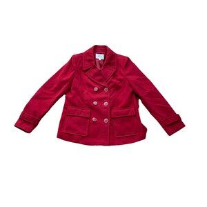 Maralyn & Me Peacoat Red Women’s Juniors XL Classic Double Breasted Coat NWT